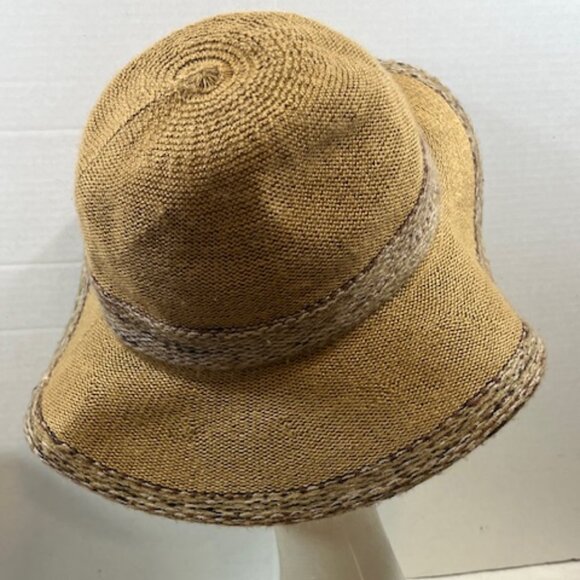 Four Buttons By San Diego Hat Co Boho Hat Browns Wool Blend Floppy Hat - Picture 5 of 11